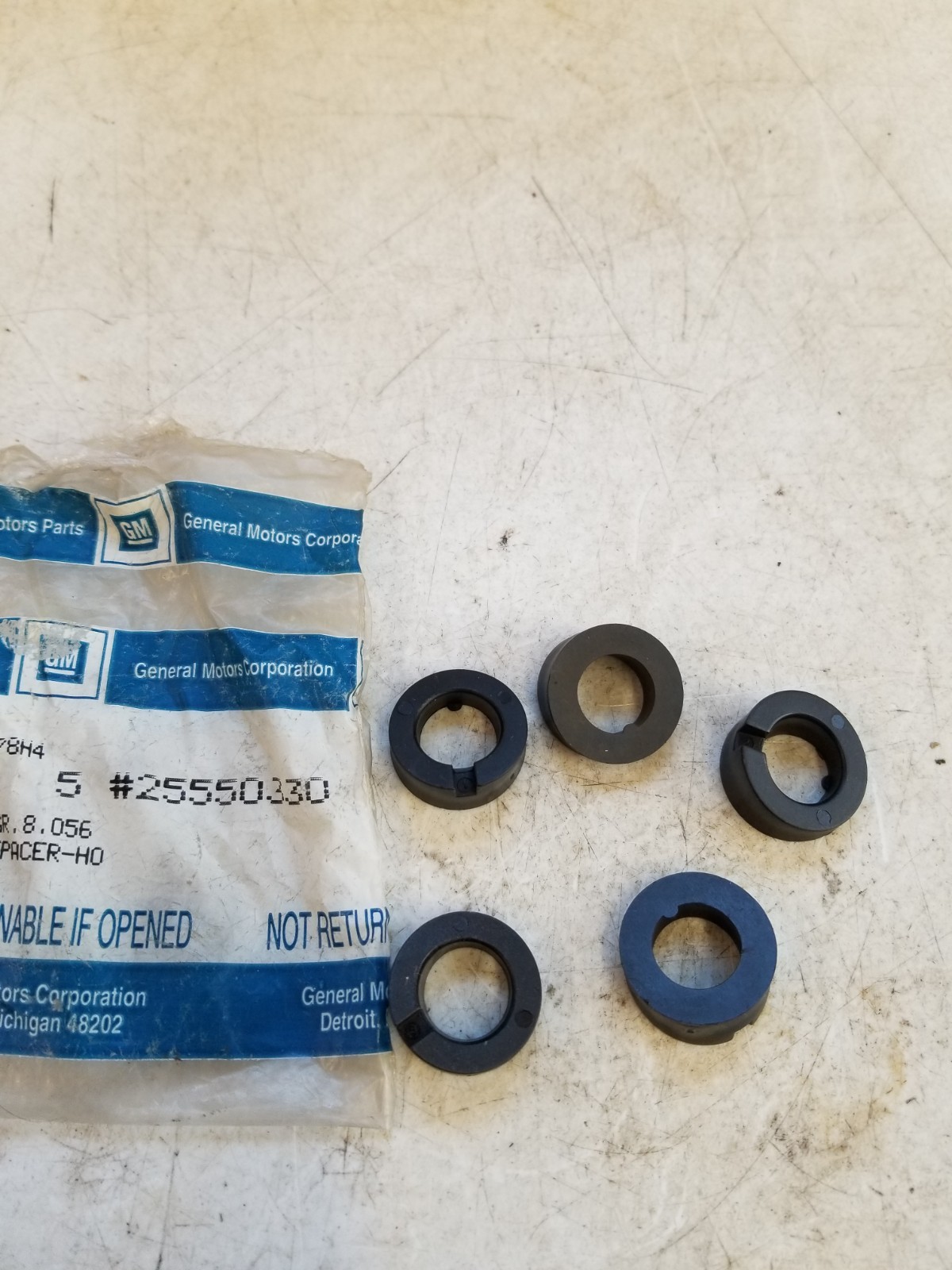 * Lot of 5 NOS GM 25550330 Hood Ornament Spacers