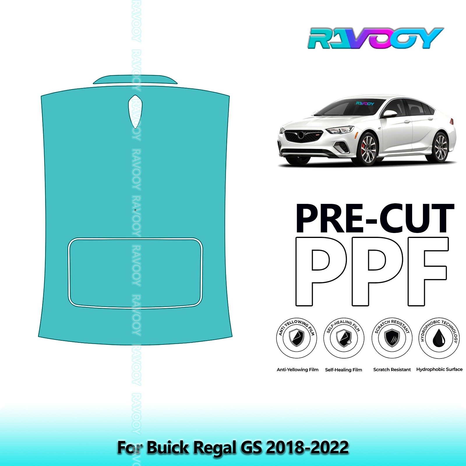 PreCut Paint Protection PPF Kit For Buick Regal GS 2018-2022