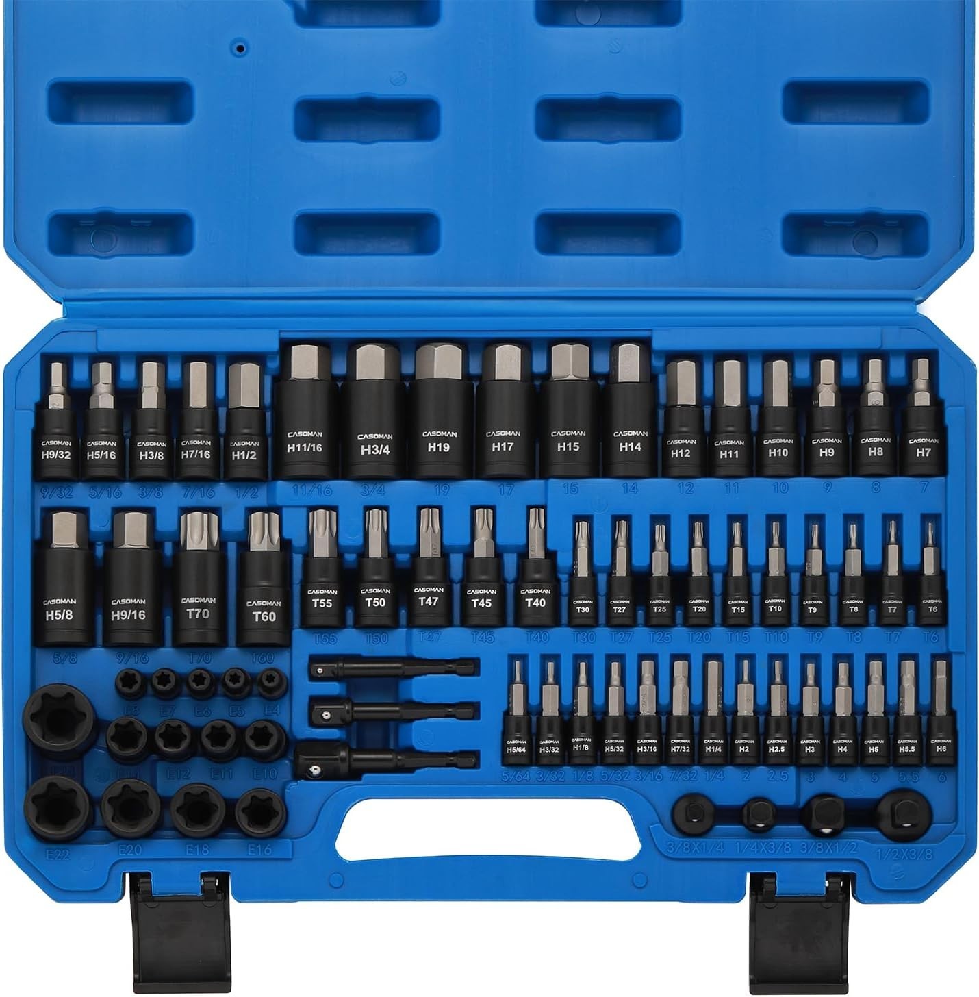 Durable 71-Piece Master Hex & Torx Bit Set in Storage Case