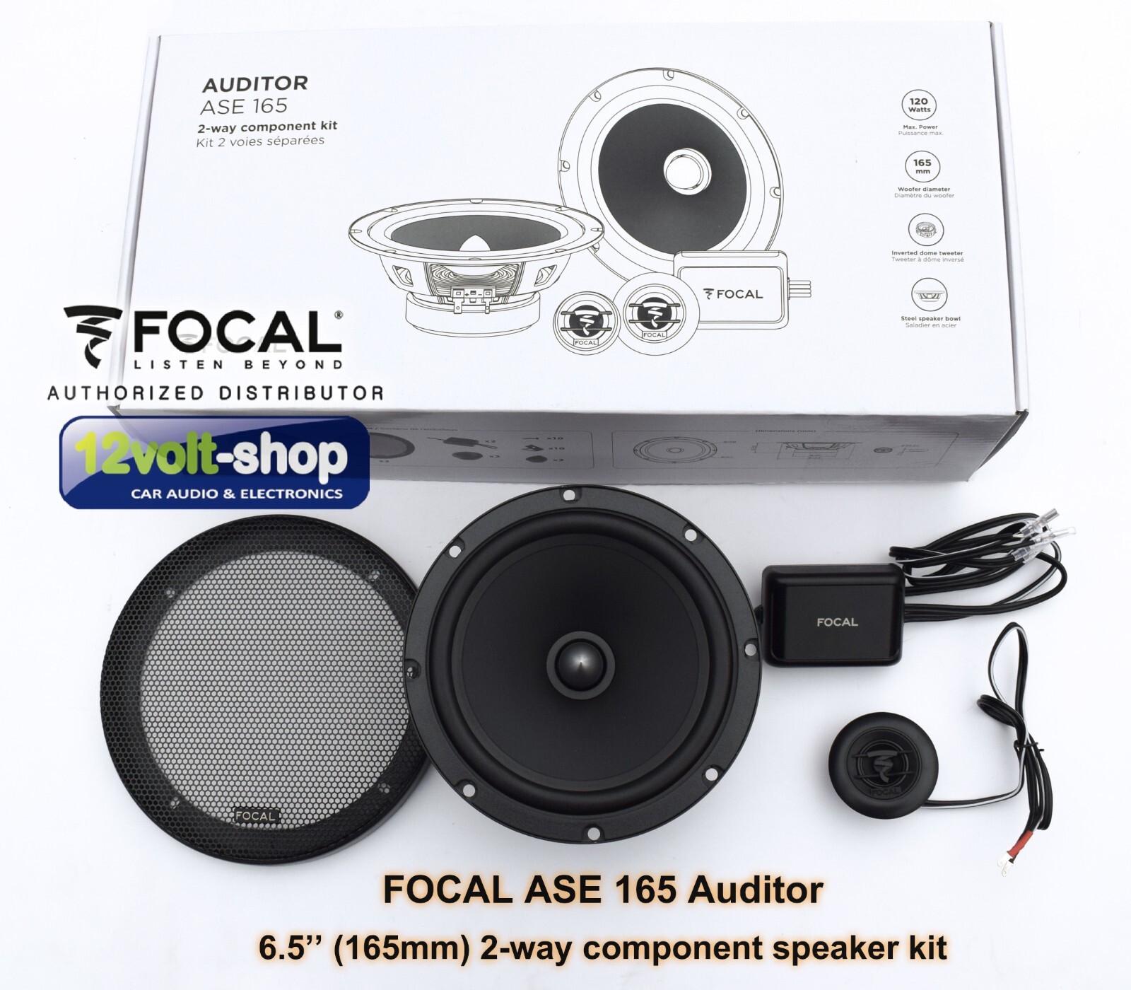 FOCAL ASE 165 Auditor 6.5’’ 2-way component speaker kit; 60W RMS; 4Ω