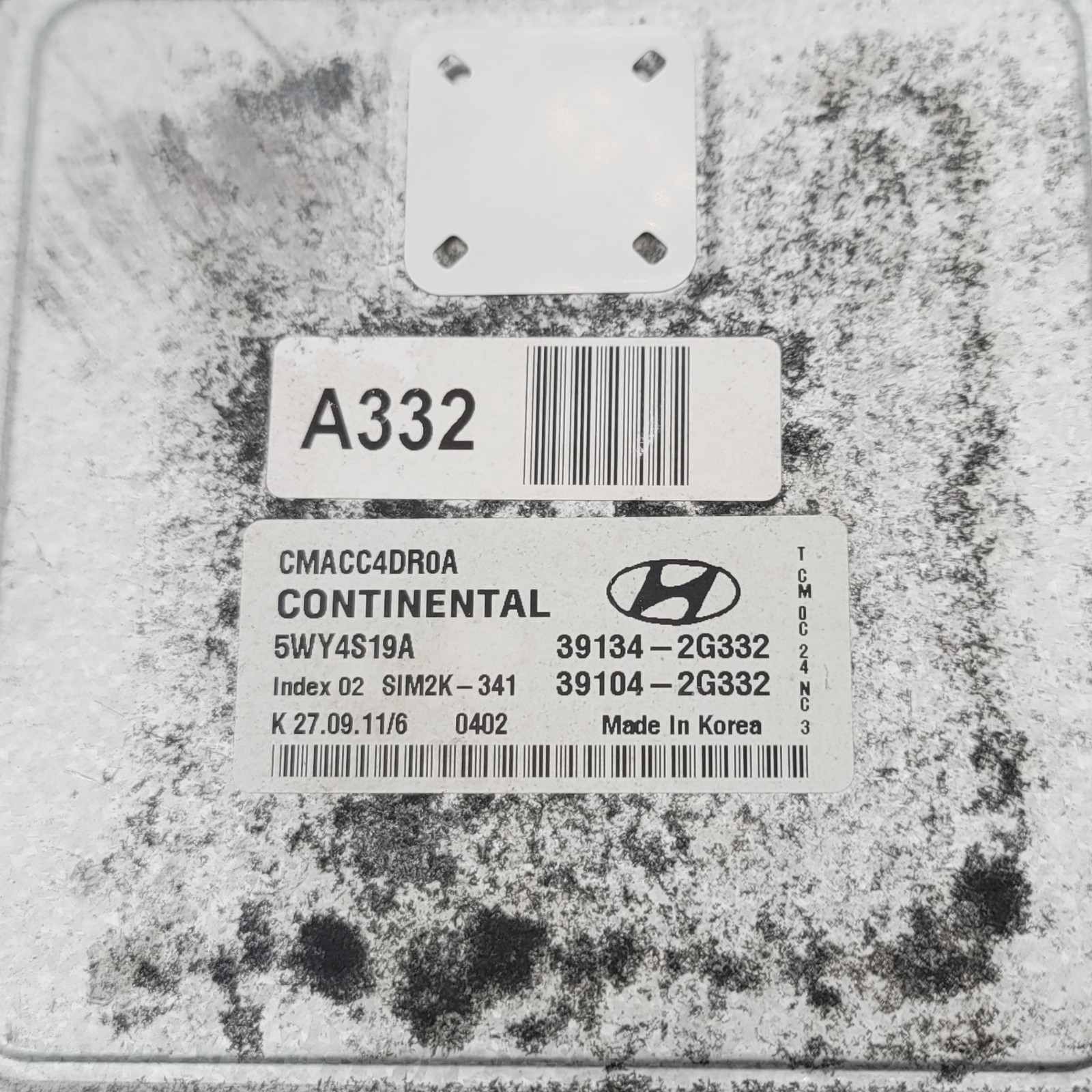 2012 Hyundai Santa Fe 2.4L Engine Computer Control Module ECU ECM 39134-2G332