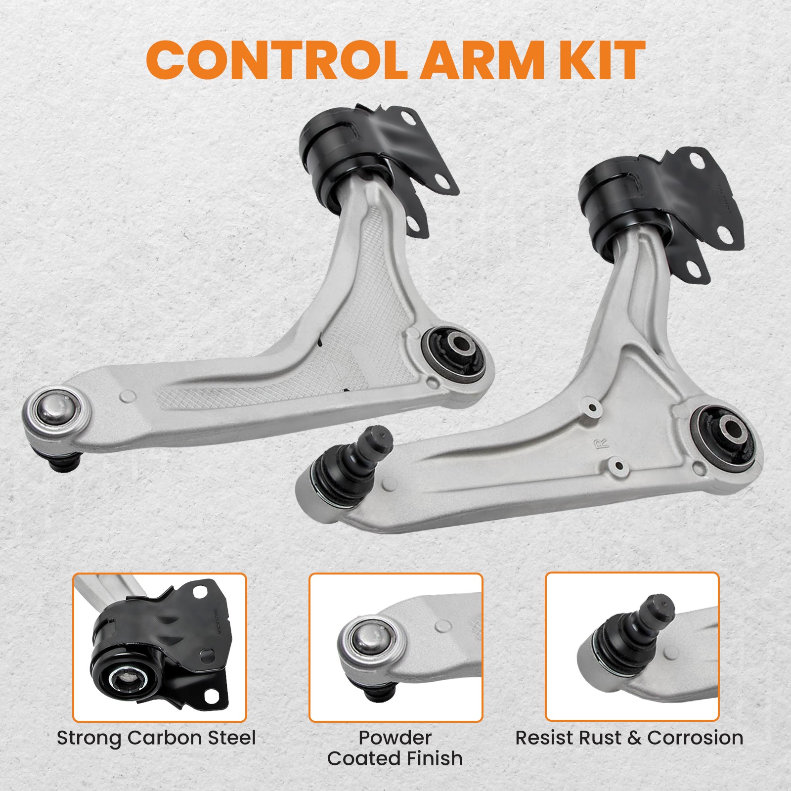 Set of 2 Front Lower Control Arms w/Ball Joint for Ford Fusion 2013-2020
