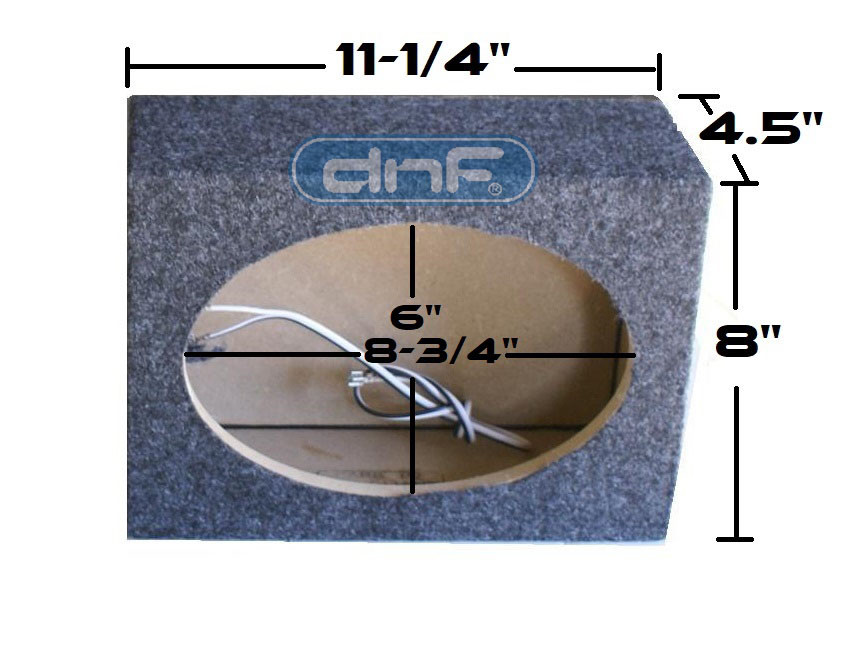 1 PIECE CAR AUDIO 6″ x 9″ SQUARE SPEAKER BOX ENCLOSURE CARPET SPEAKER WIRE