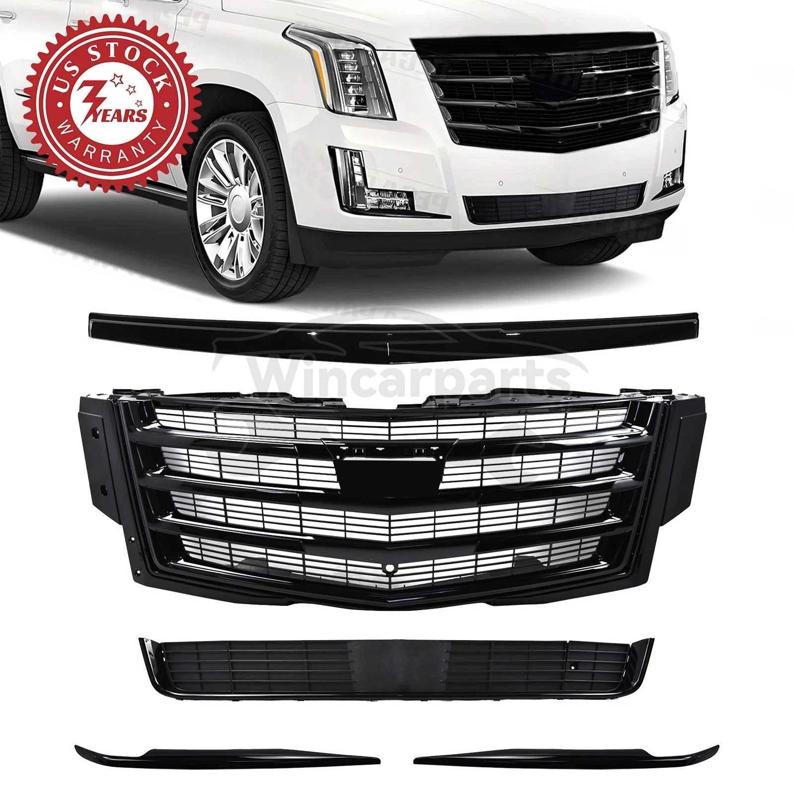 For Cadillac Escalade 2015-2020 Grille W/ Camera Hole Lower Grill Molding 5 Kit