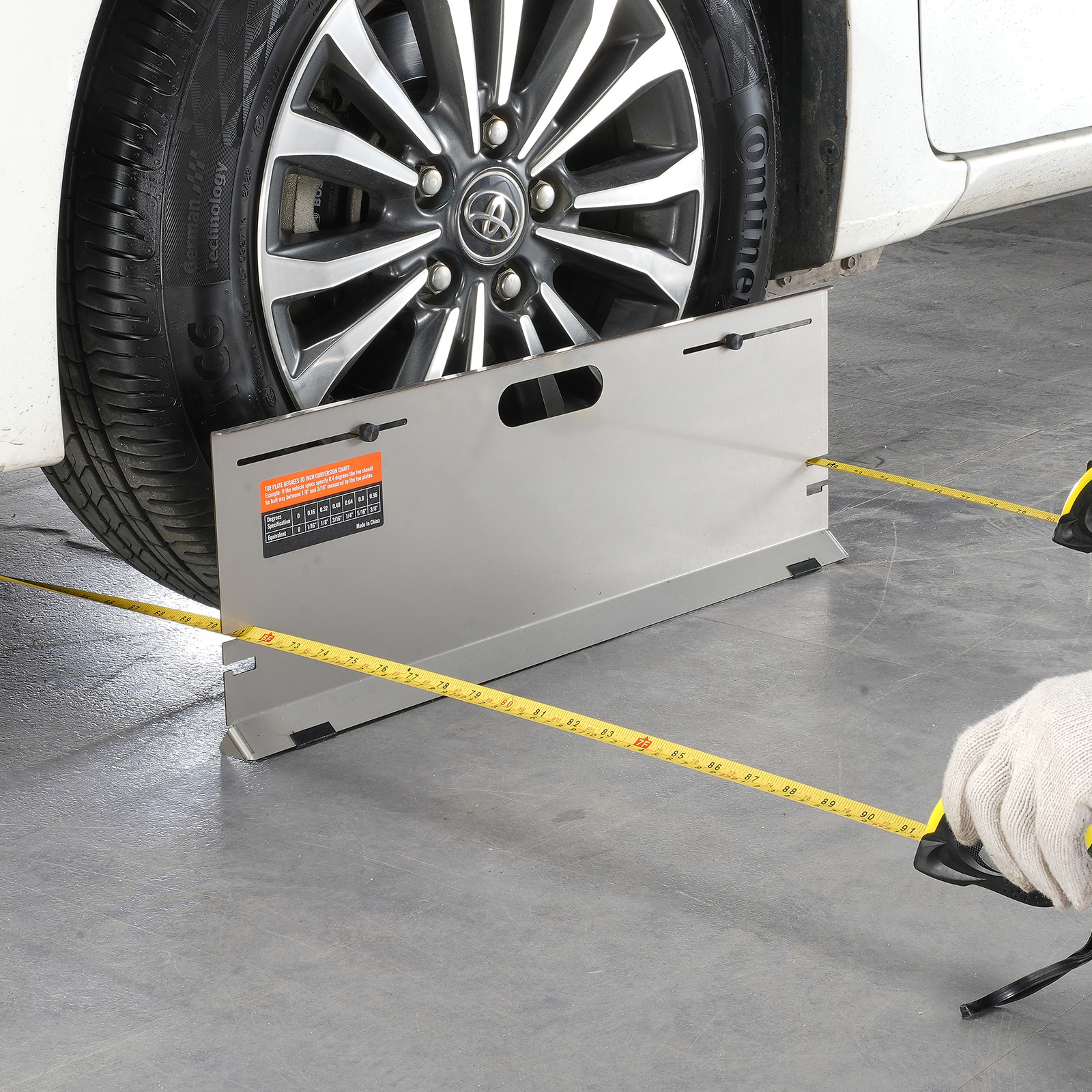 VEVOR Wheel Alignment Tool Toe Plates Accurate Measure Tape And Conversion Chart