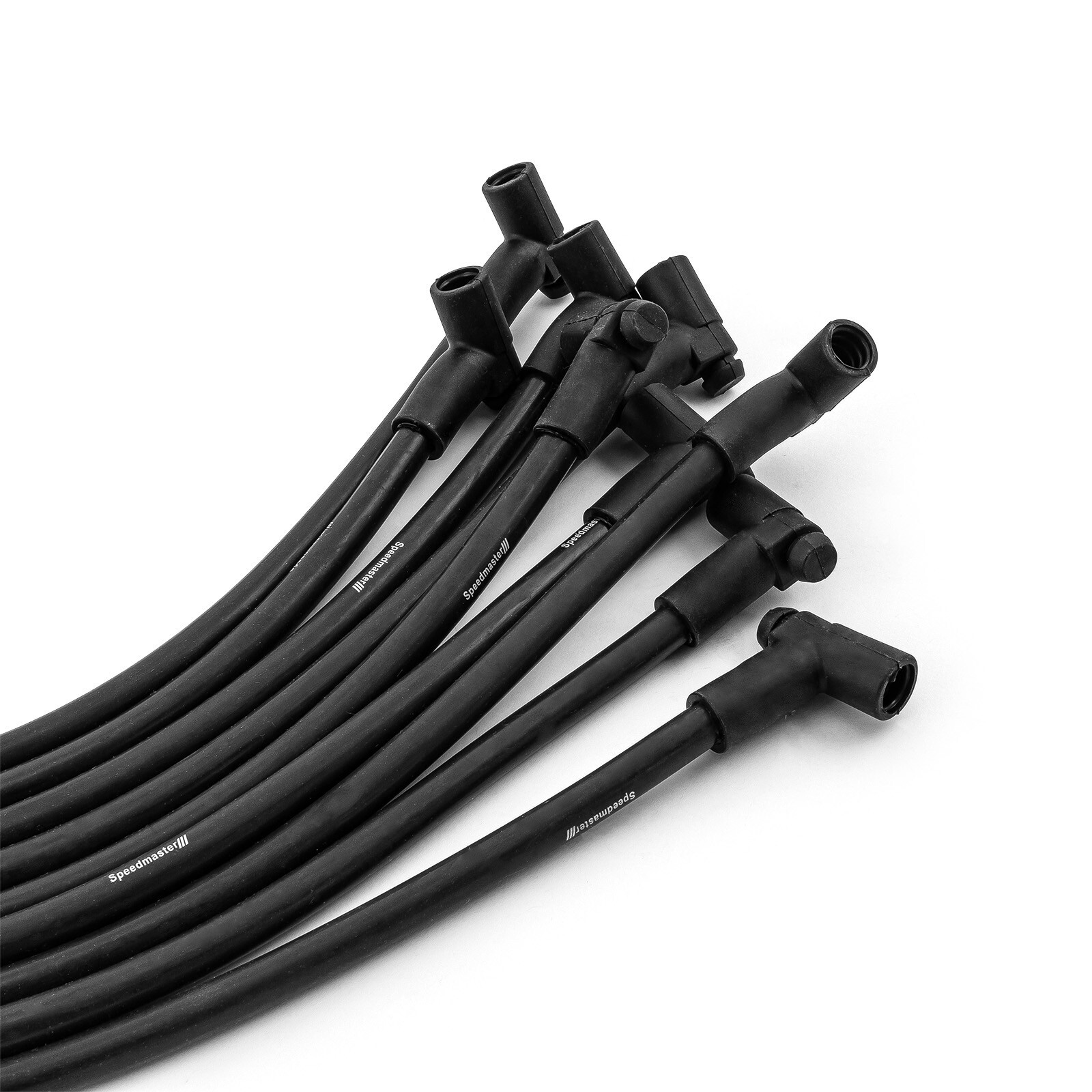 SPEEDMASTER UNIVERSAL BLK 10.5MM SPARK PLUG WIRES 90° MALE HEI TO STRAIGHT BOOT