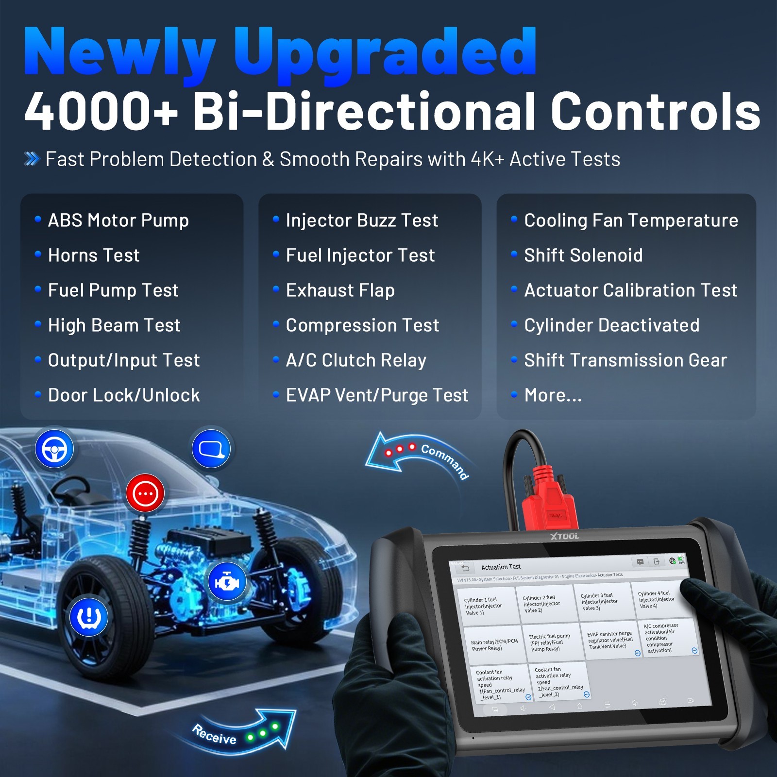XTOOL IP616 USED Full Diagnostic Tool Key Coding Scanner Auto Scan Code Reader