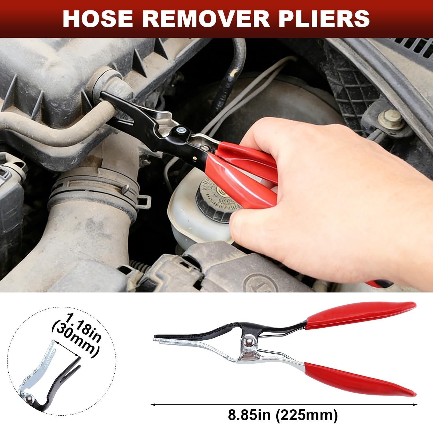 8Pcs Fuel Line Pliers Electrical Disconnect Tool Fuel Clamp Removal Pliers