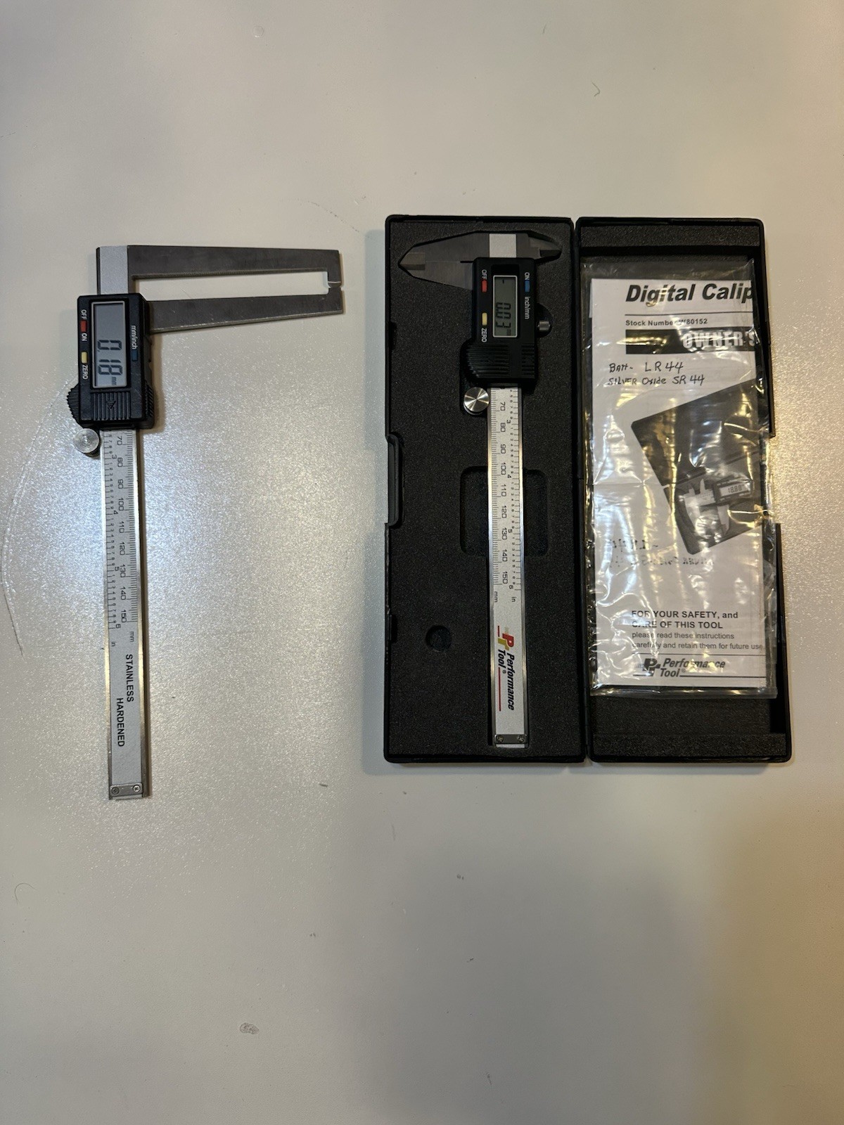 Performance Tool Measuring Caliper W80152 Digital Caliper LCD & Long Reach LCD