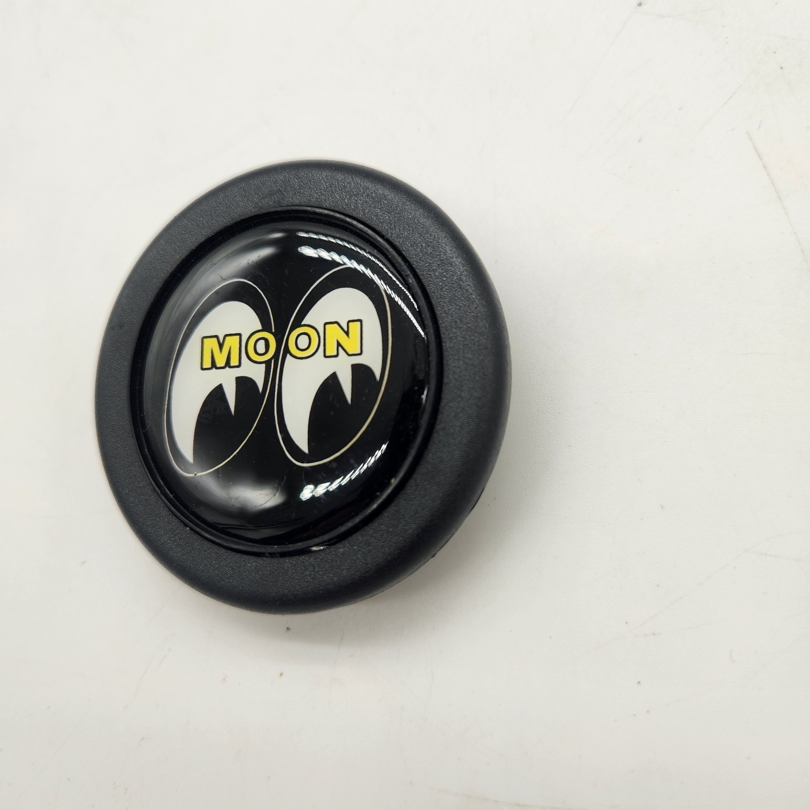 Mooneyes Black x Yellow JDM Horn Button for SPARCO OMP MOMO NARDI steering wheel