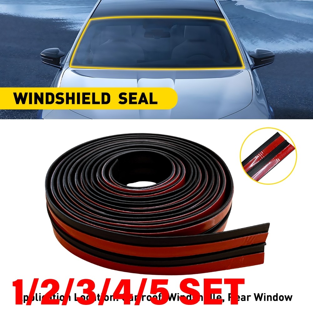 3Mx30MM Weather Stripping T-Shape Windshield Seal Strip Self Adhesive 1-5SET