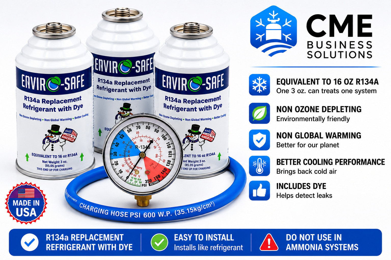 Enviro-Safe R134a Replacement Refrigerant – Original Formula Automotive A/C