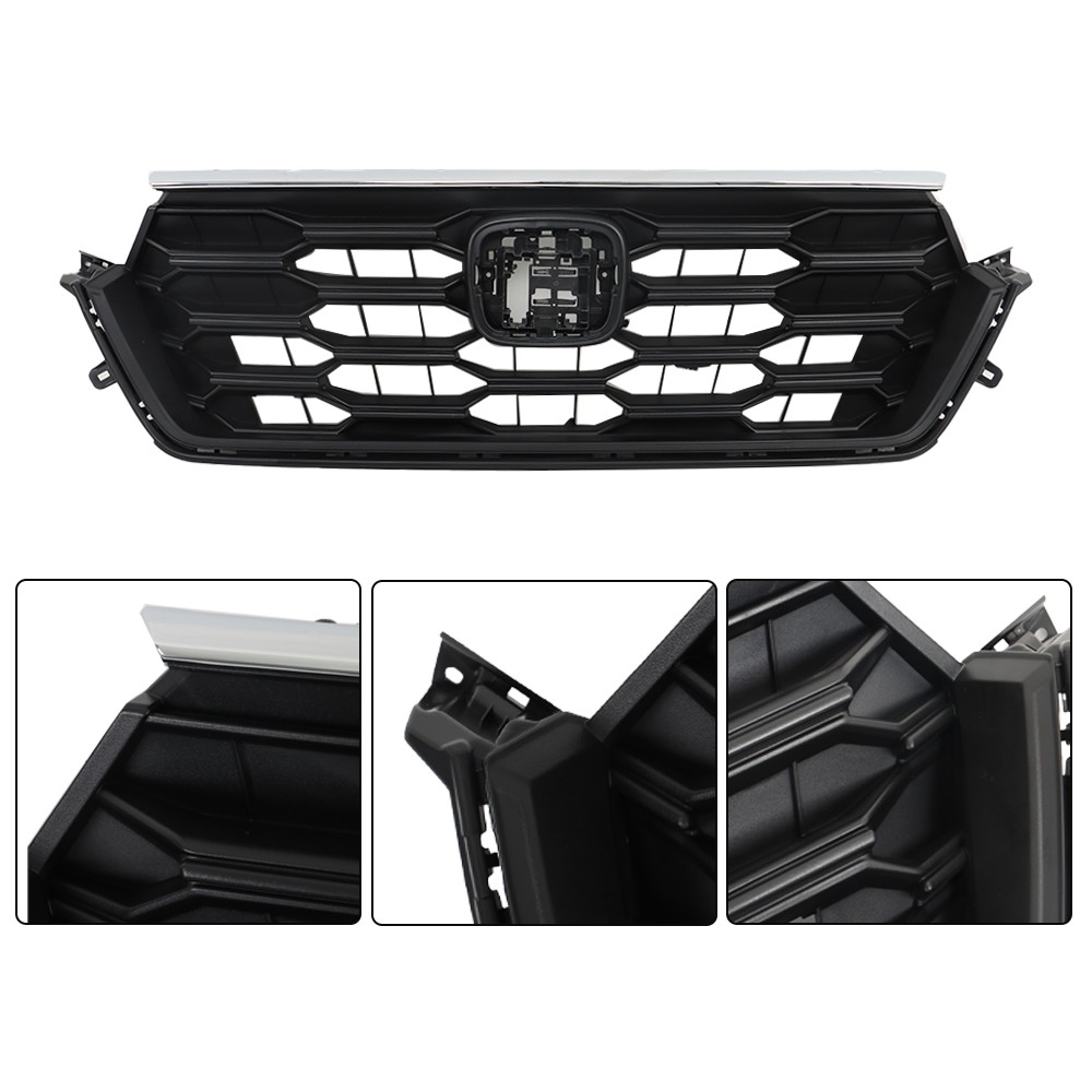 Plastic Matte Black Honeycomb Front Upper Grill New For Honda CRV CR-V 2023-2024