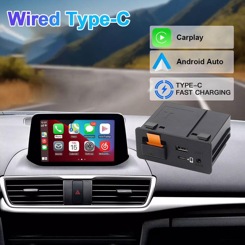 Wired CarPlay Android Auto Module For Mazda CX-3 CX-5 CX-9 2016-20 TK78-66-9U0C