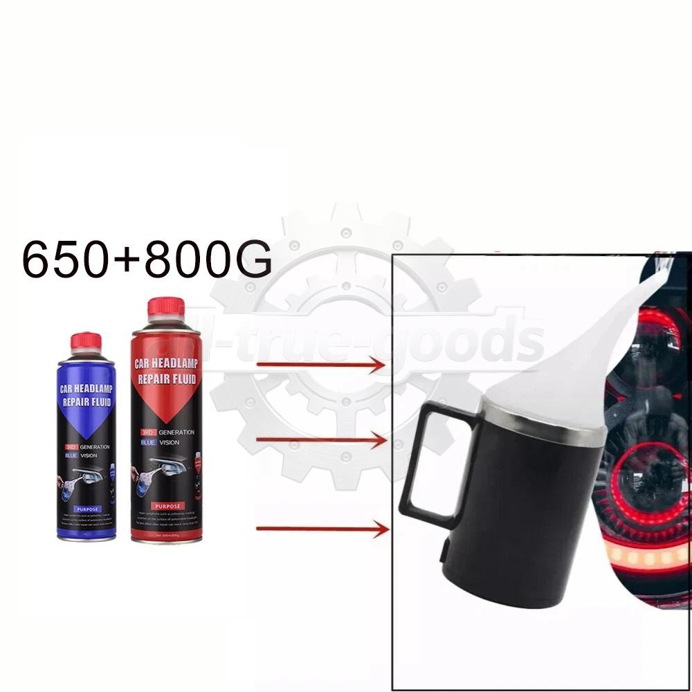 Headlight Restoration Repair Liquid Polymer Chemical Polishing Car Set 1100ML