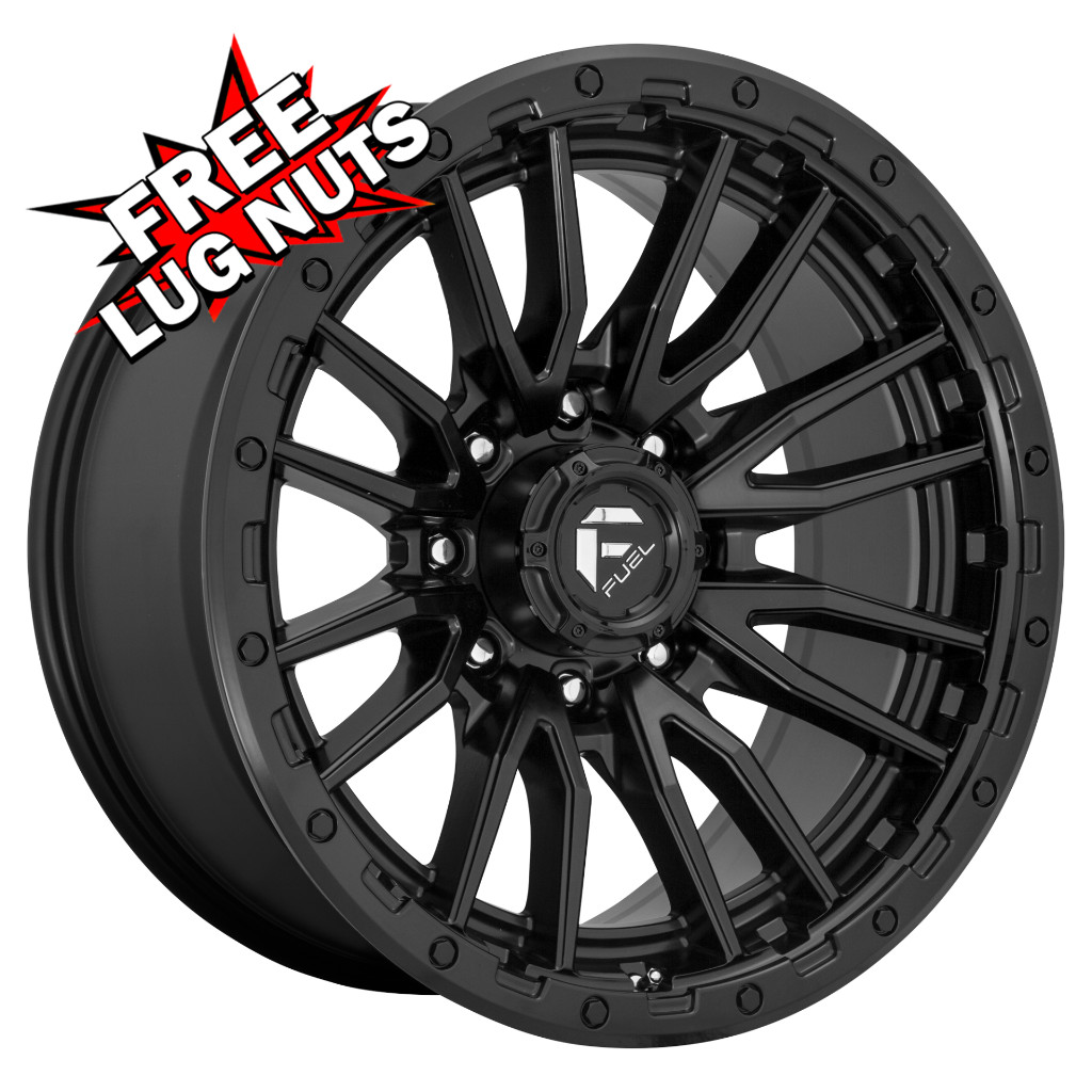(1PC) Fuel D679 Rebel 18X9 6X114.3 Matte Black 20mm Wheel Rim 18 Inch