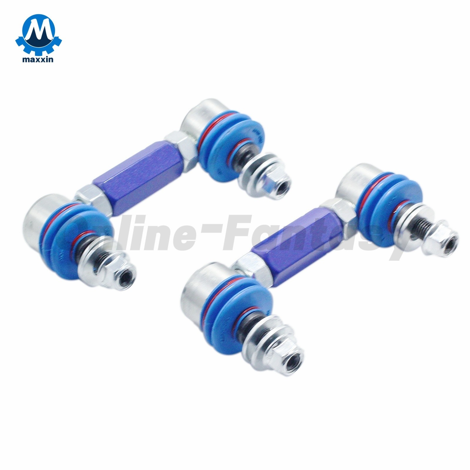 2x Universal Adjustable Sway Bar End Links Stabilizer Links 110-140mm Stud-Stud
