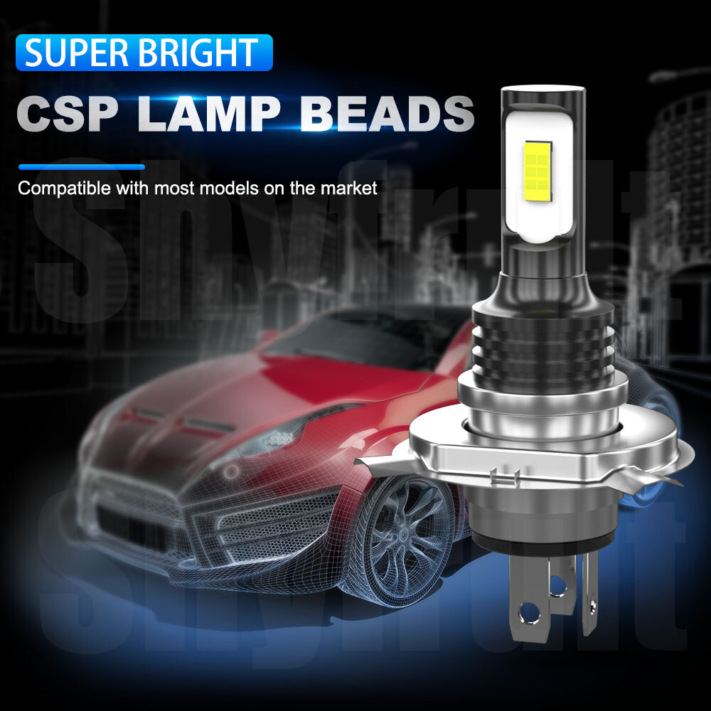 White 5.75 5-3/4 inch 4PCS LED Headlights High Low for Dodge Charger Monaco