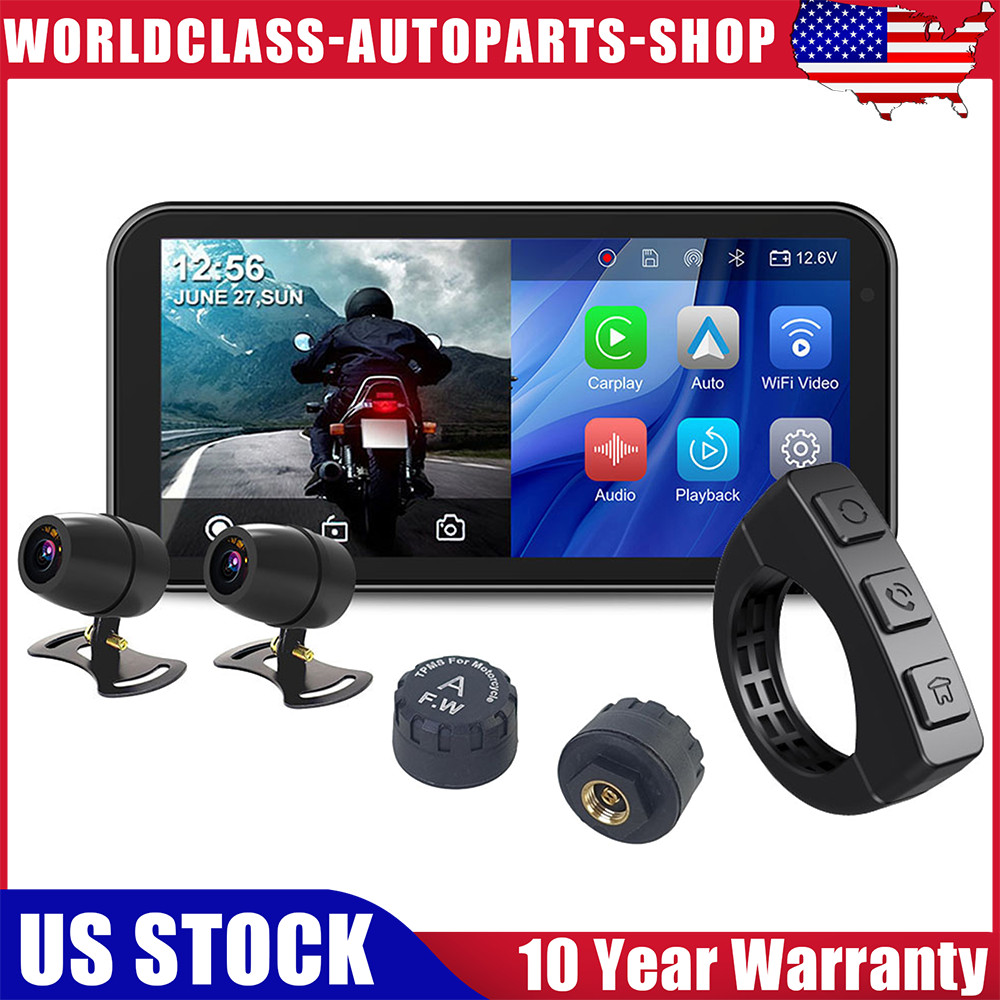 6.25in For Scooter Moped Bluetooth Wifi Loop Recording Tire Pressure Monitoring