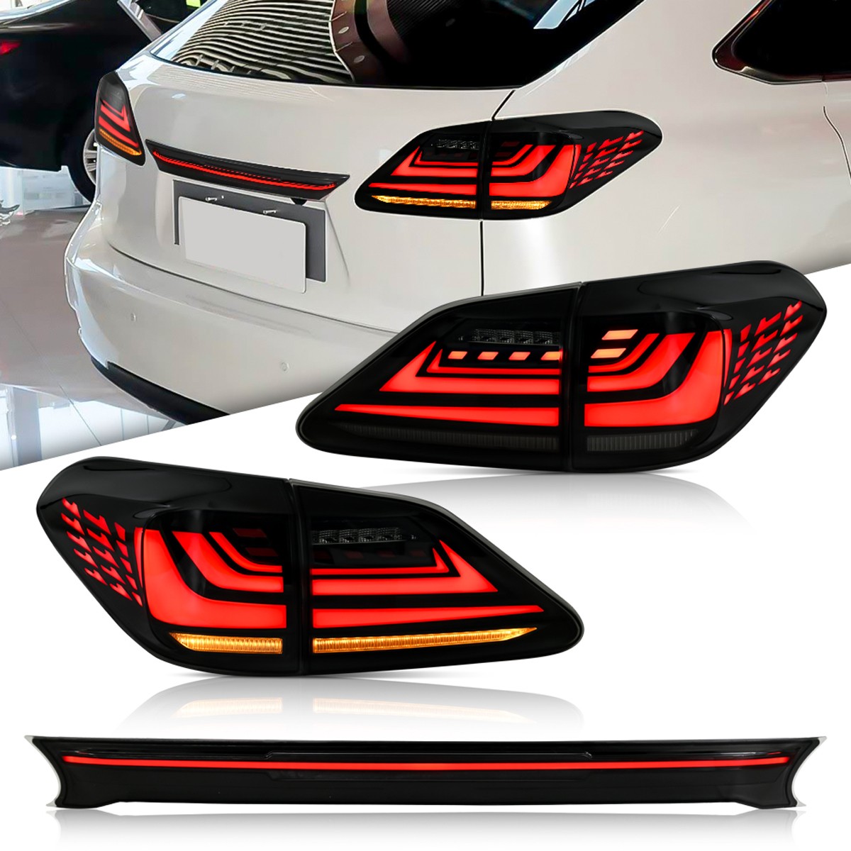LED Headlights Tail Lights Center Lamp Upgrade Kit For Lexus RX270 RX350 RX450H