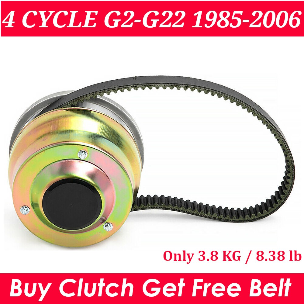 Primary Drive Clutch & Belt for Yamaha G2-G22 4-Cycle Gas Golf Cart 1985-2006