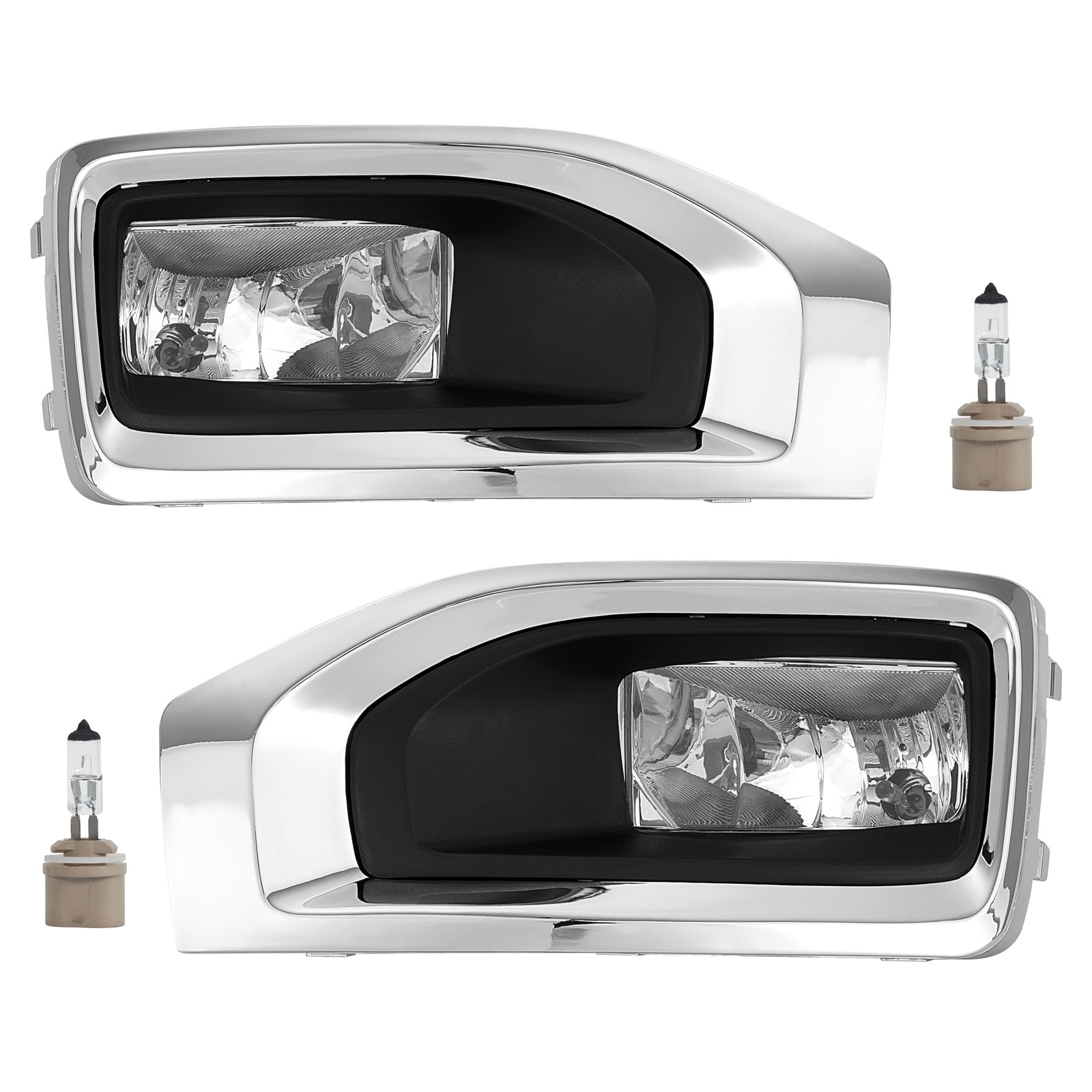 Fits GMC Yukon XL 2015-2020 2018 Bumper Fog Lights Driving Lamps+Bezels