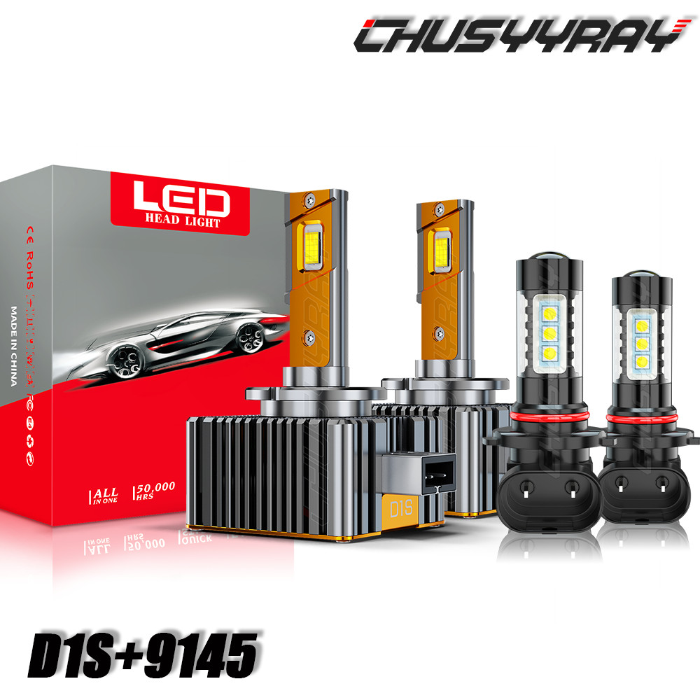 For 2005-2012 2013 Corvette C6 LED Headlight Low Beam + Fog Light Bulbs Combo