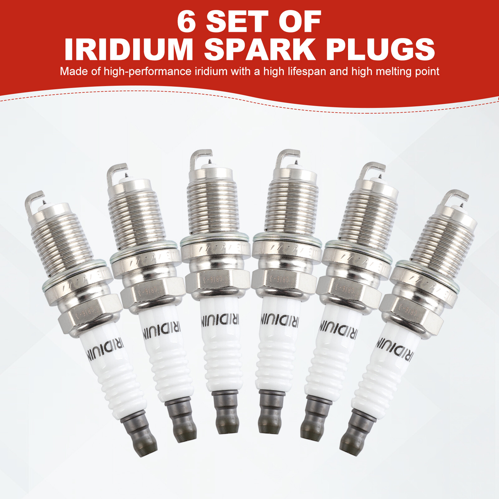 6 UF242 Ignition Coils & Spark Plug Pack For 2000-2007 Honda Accord 3.0L 3.5L V6