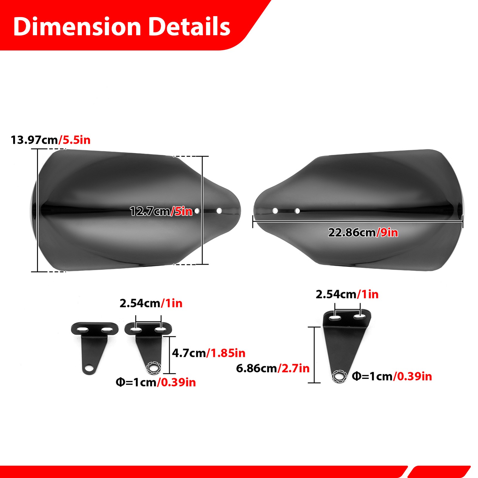 Steel & ABS Plastic Handlebar Handguards For Harley Softail Dyna Street Fat BoB