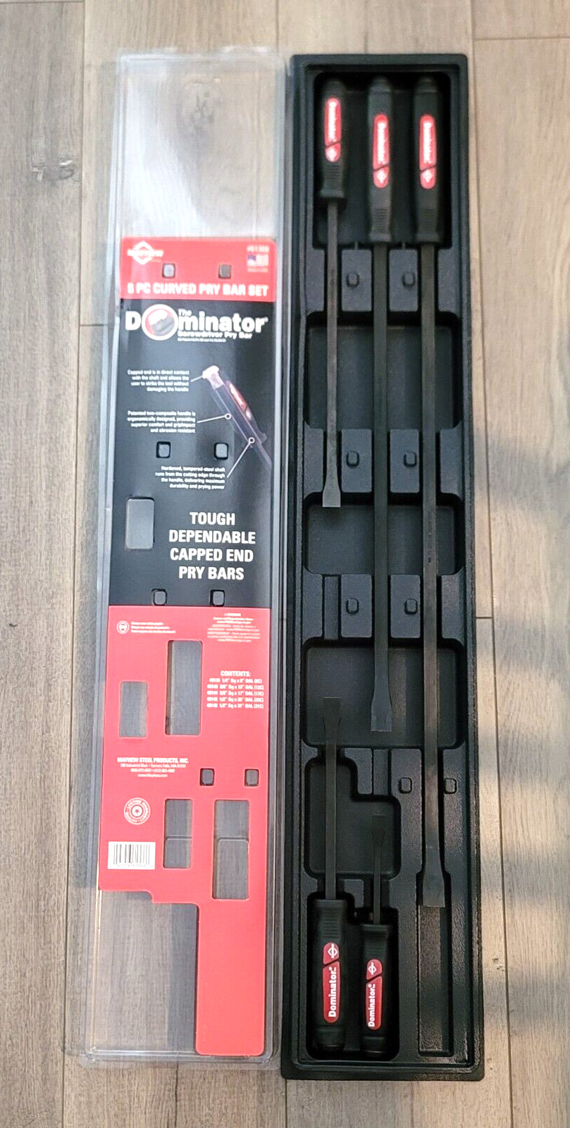 Mayhew USA 5pc Heavy Duty Dominator Pry Bar Set 8C, 12C, 17C, 25C & 31C #61366