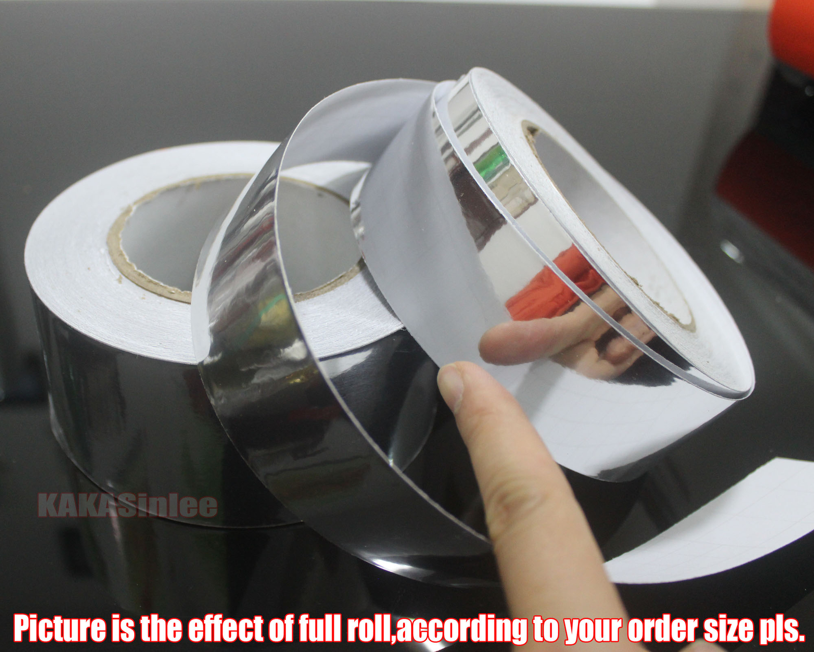 Multi-function Adhesive Glossy Silver Mirror Chrome Vinyl Tape Wrap Sticker – CF