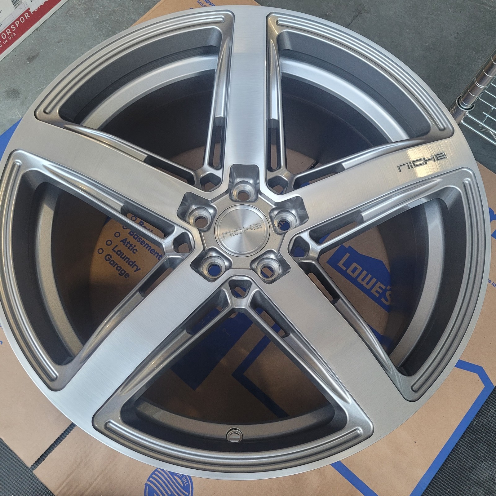 Niche M270 TERAMO Anthracite Brushed Face Wheel Rim: 20×11, 5×114.3/5×4.5, 45ET