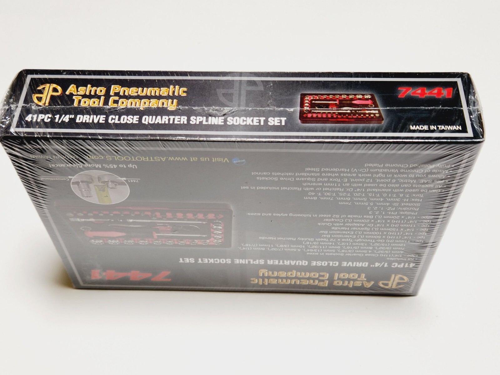 Astro Pneumatic 41pc 1/4″ Dr Close Quarter Spline Socket Set