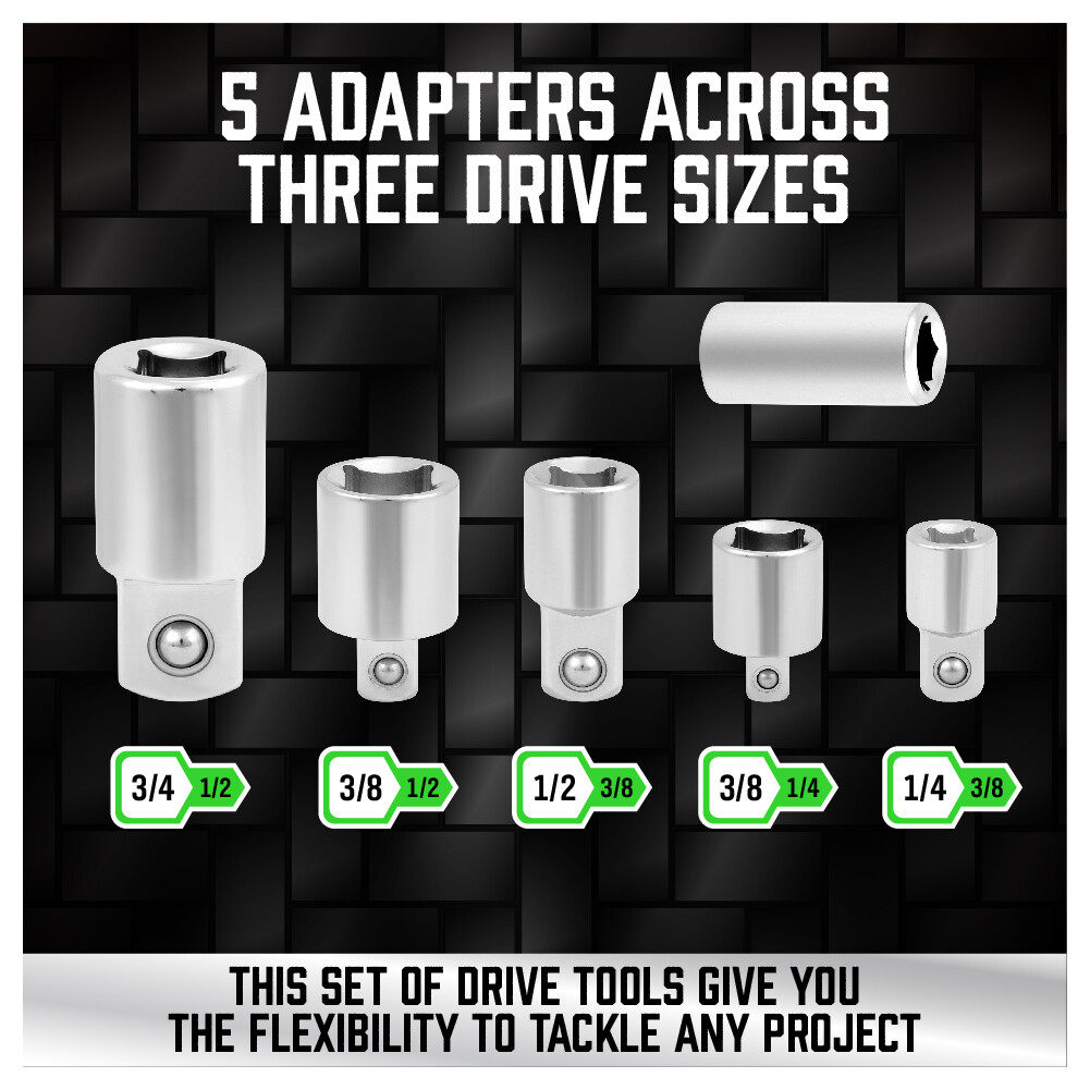 20Pc Drive Extension Bar Set Socket Wrench1/4″ 3/8″ 1/2″ universal joint coupler