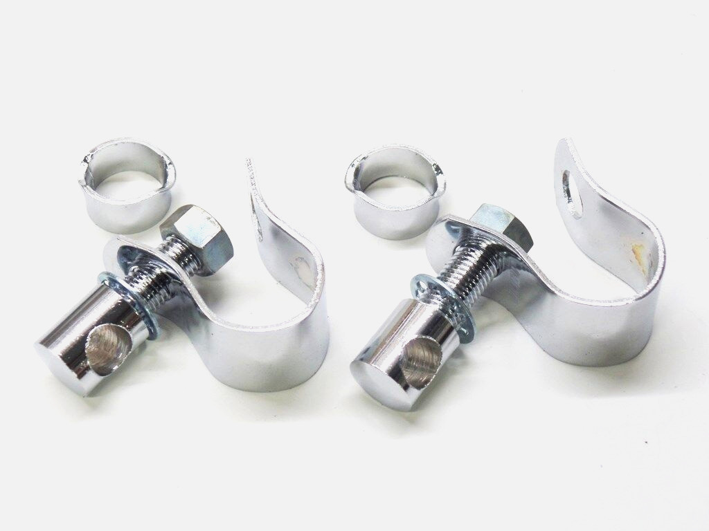 NOS Vintage Mirror Windshield Mounting Clamp Set 7/8″ – Motorcycle Scooter