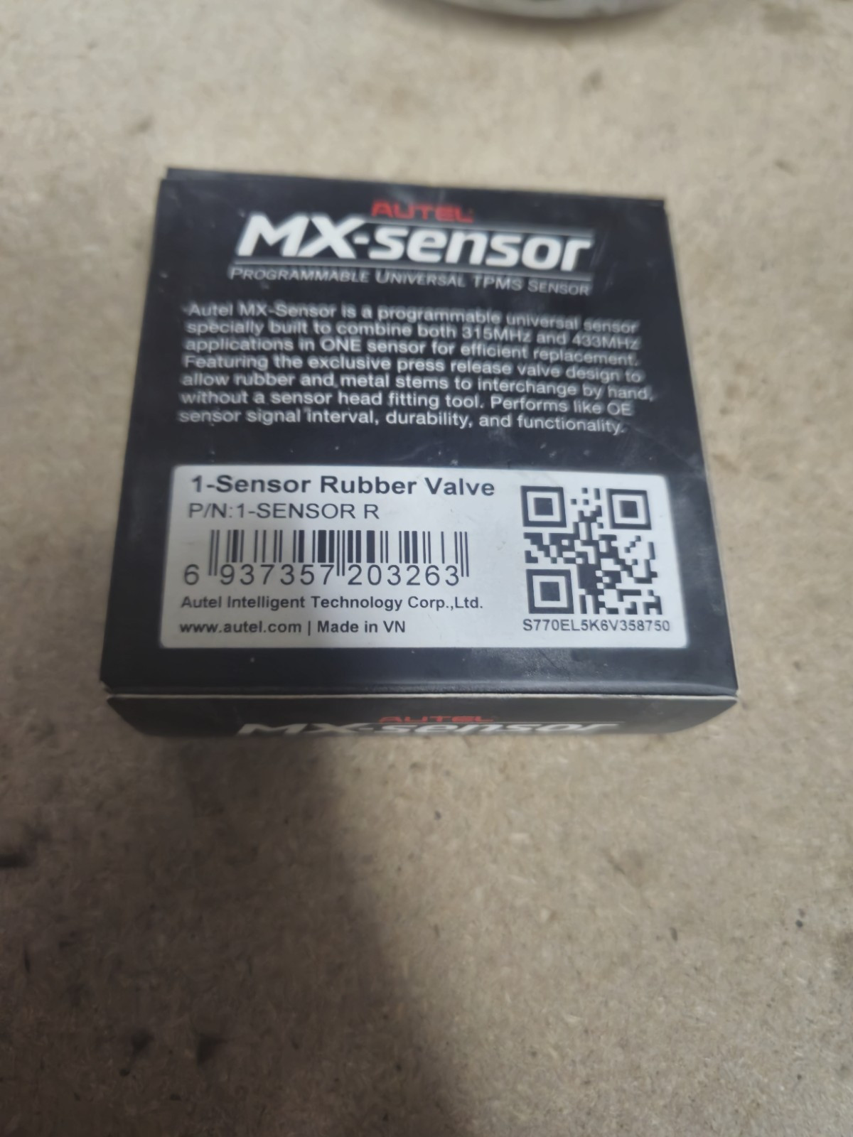 Autel MX-Sensor 315MHz & 433MHz Programmable TPMS Universal Tire Pressure Sensor