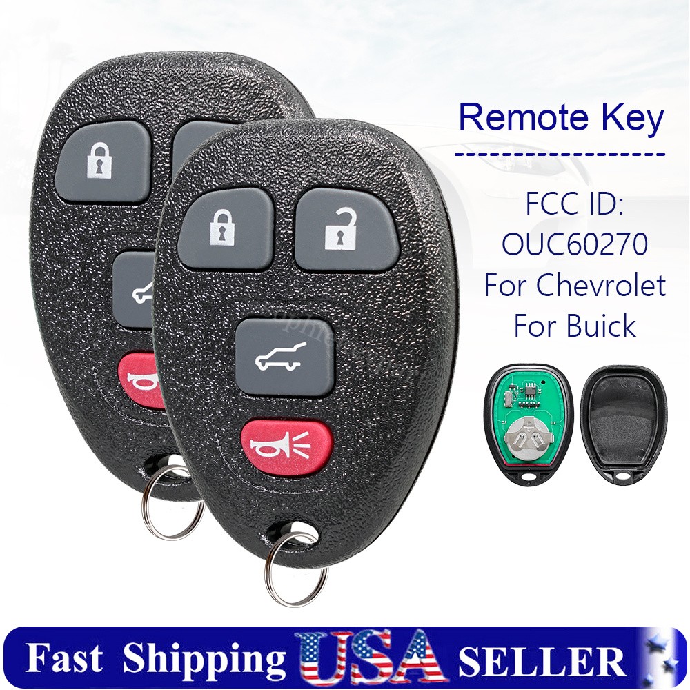 2 Replacement For 2007 – 2014 Chevrolet Tahoe Remote Key Fob OUC60270 OUC60221