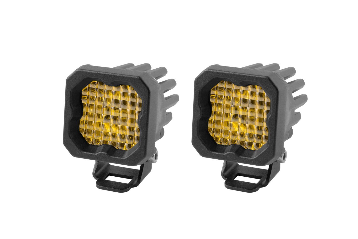 Diode Dynamics SS C1 Pro Yellow LED Pod (pair) w/Amber Backlighting
