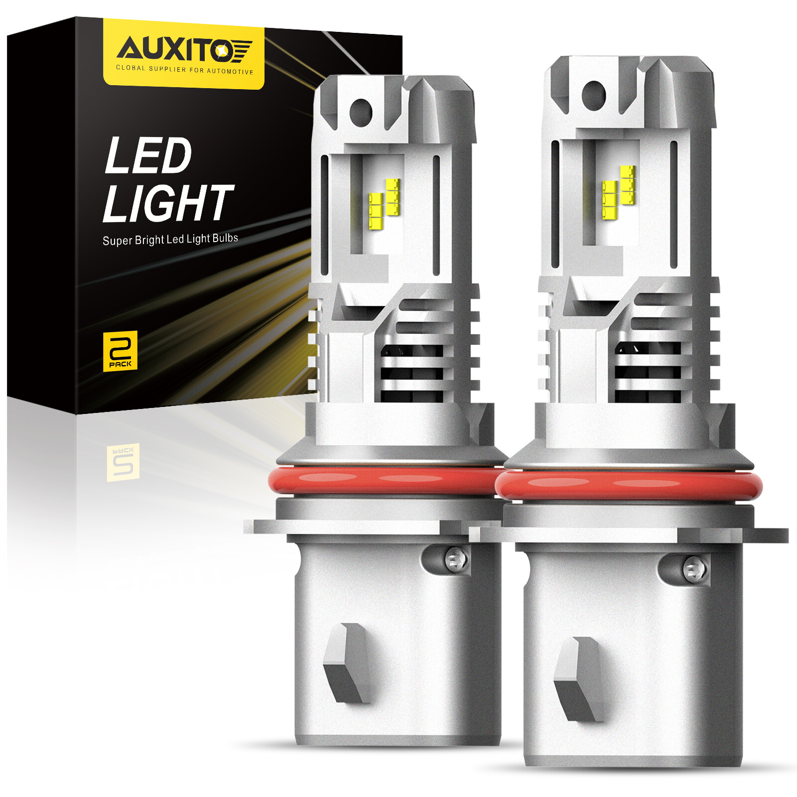 AUXITO 9004 HB1 LED Headlight Bulbs Kit High Low Beam Super Bright 24000LM 6500K
