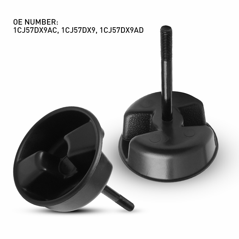 Hardtop Top Hard Panel Mounting Screw Knob 2pcs Black For 2007-2018 Jeep Wrangle