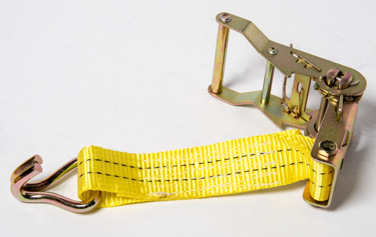 4x Yellow Ratchet Strap J Hook 1.5″x15′ 4000lb Heavy Duty Tie Down Cargo ATV UTV