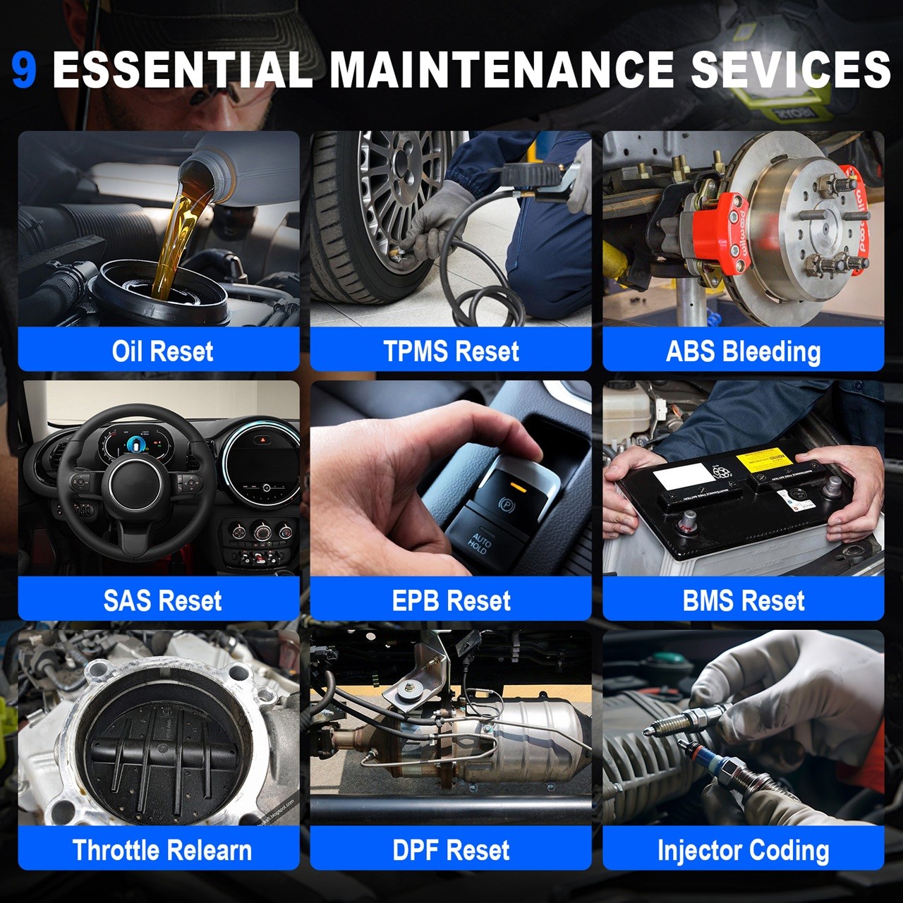 No Subscription OBD2 Scanner TOPDON AD600PRO Auto Diagnostic Tool 9 Resets TPMS
