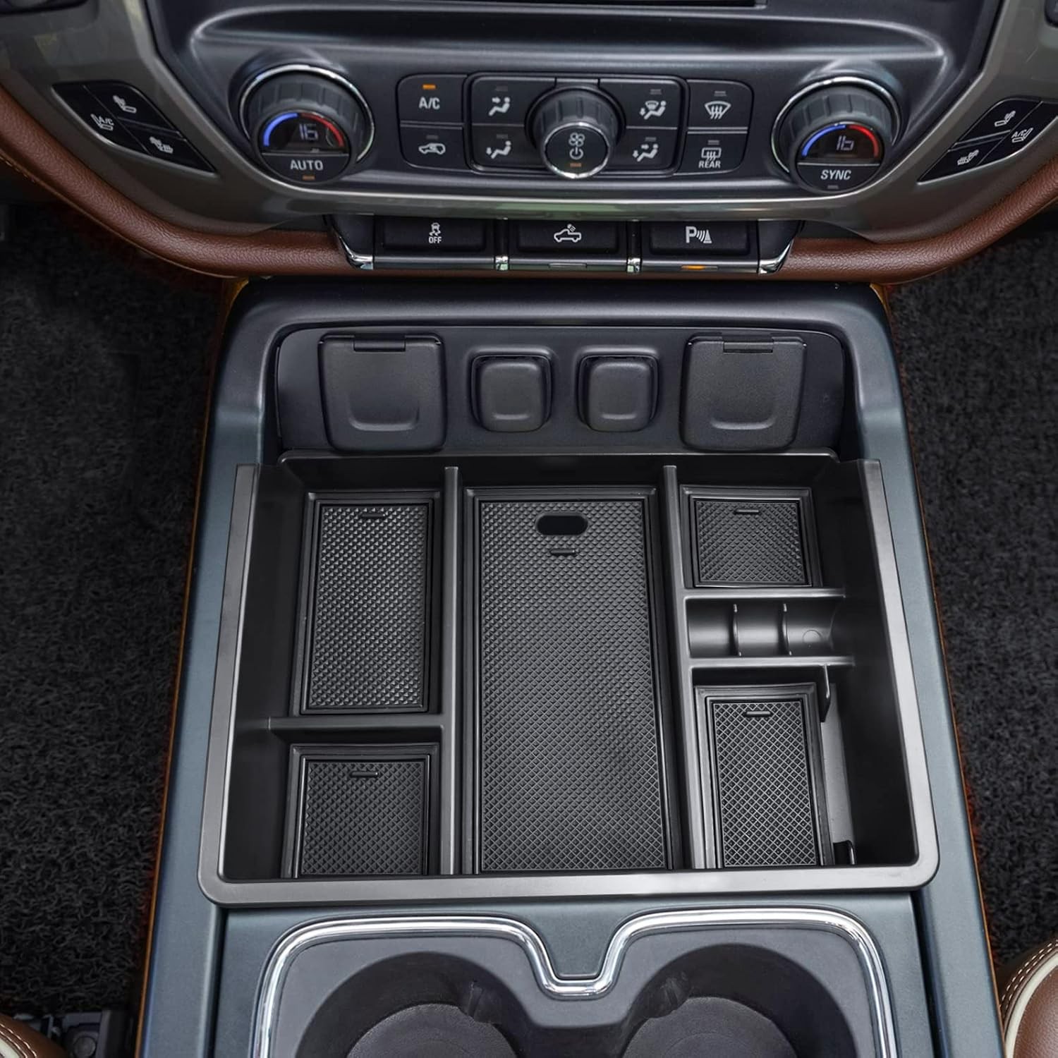 For 2014-2018 Chevy Silverado Console Storage Box Organizer Tray Accessories