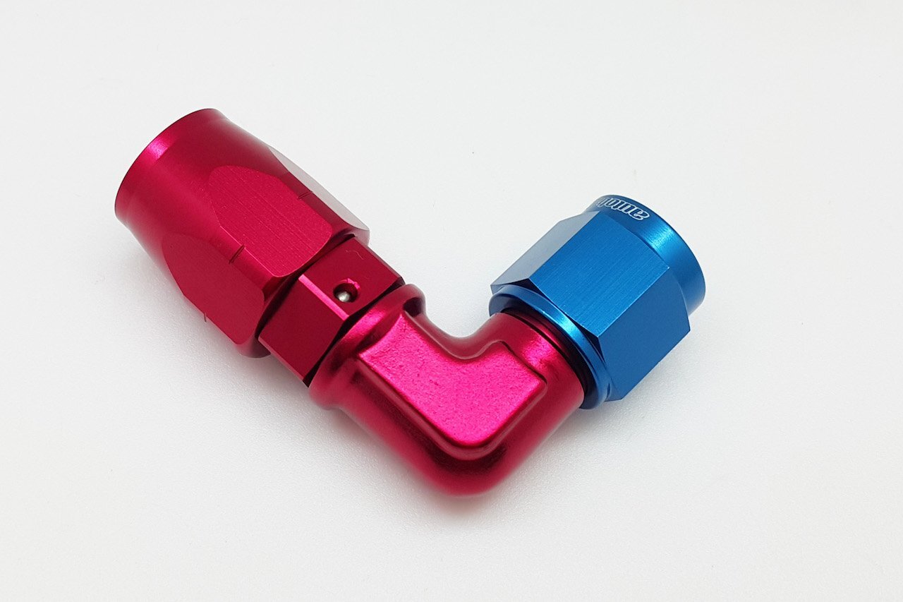 AN-6 AN6 Forged Aluminum Alloy Adapter Fittings Swivel Hose End 90 Degree