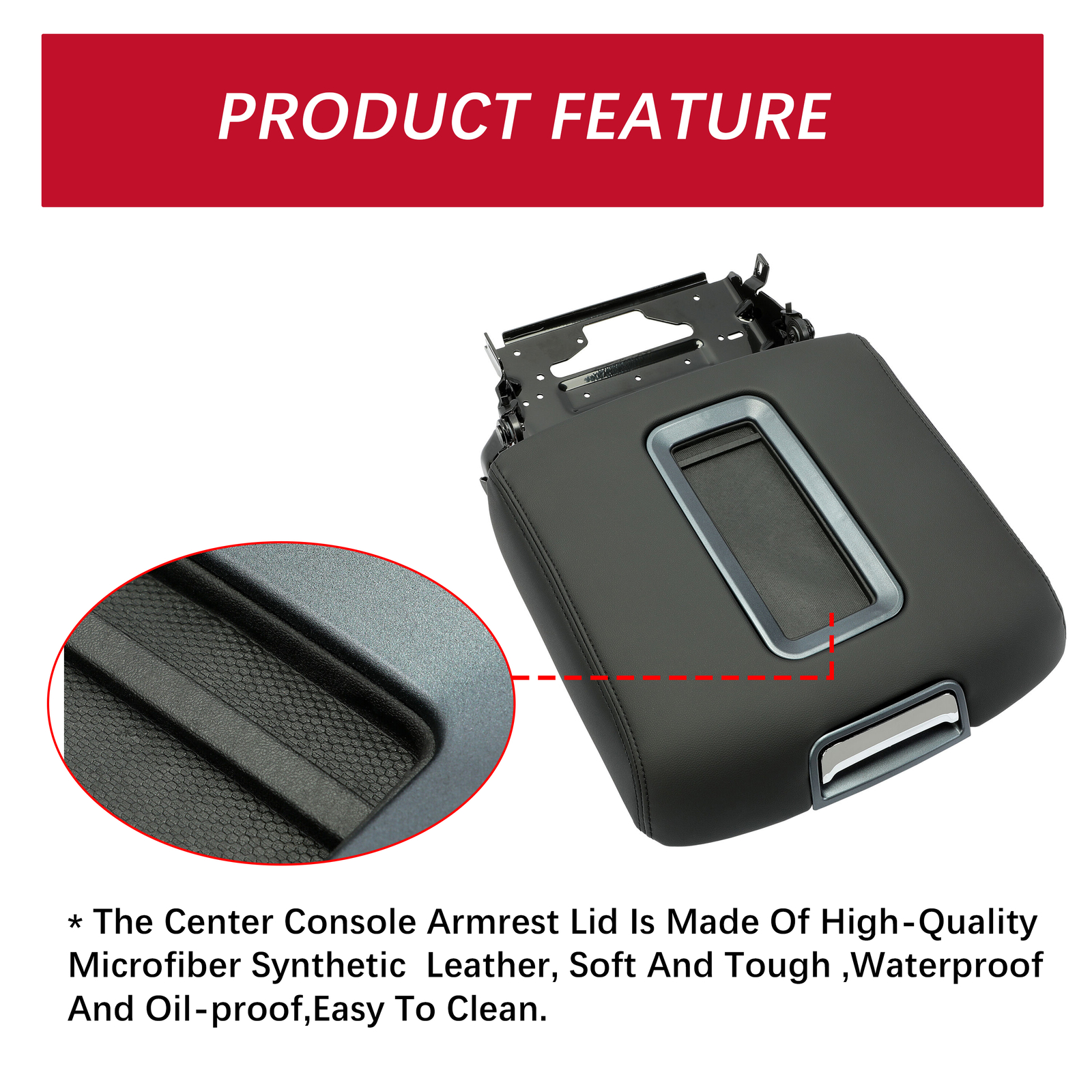 Center Console Armrest Lid For 14-19 Chevy Silverado Sierra Suburban 0227083AA