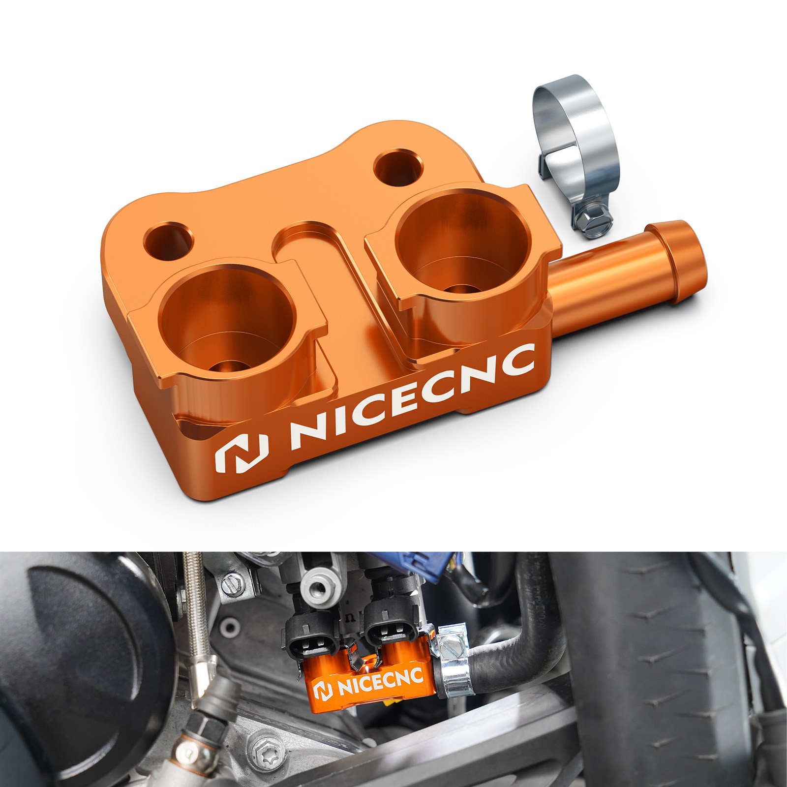 NICECNC High Flow Fuel Rail For KTM 250/300 SX/XC 2023-2025 EXC XC-W 2024-2025