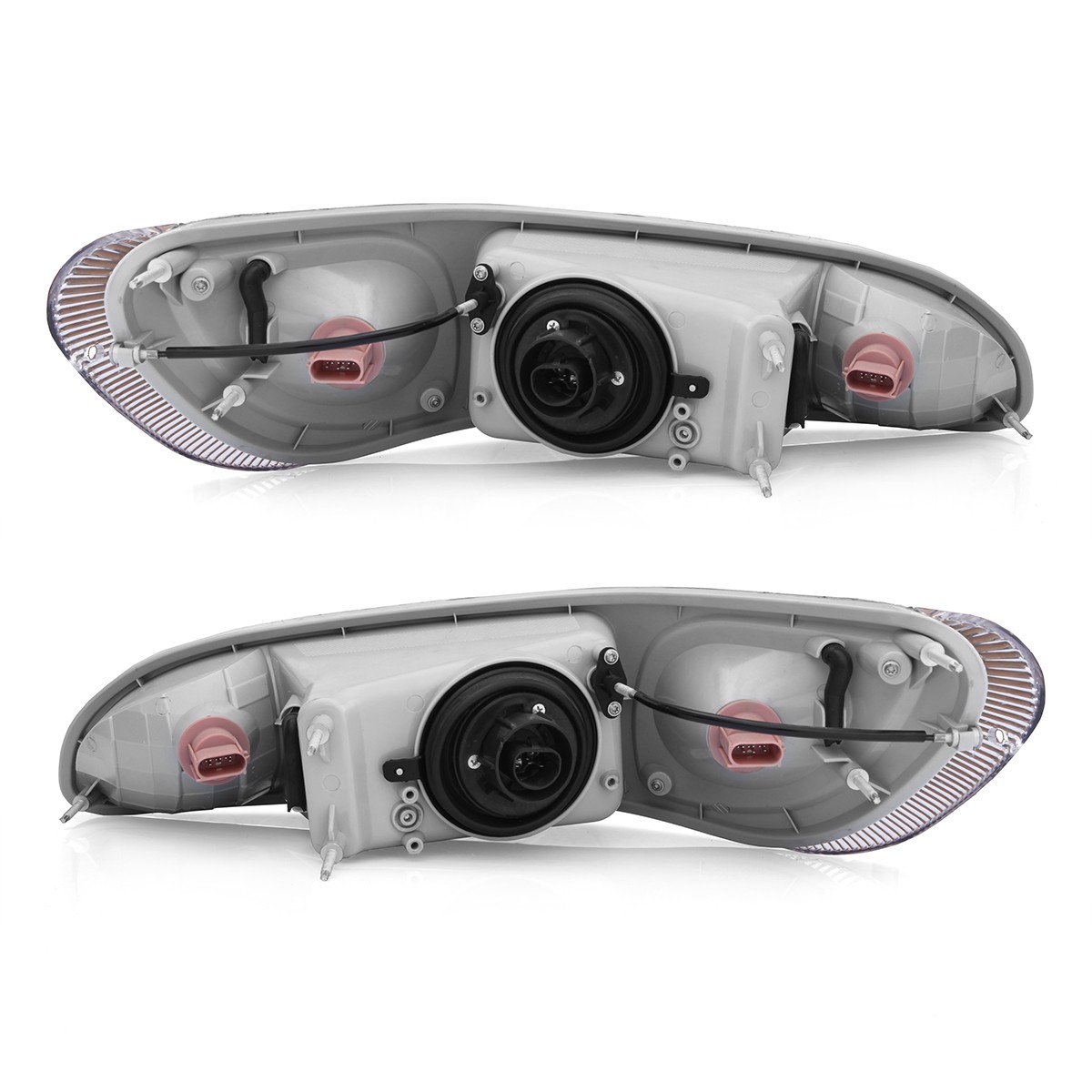 2PCS Headlights Headlamps Assembly Pair For Peterbilt 340 384 386 387 LH+RH Side