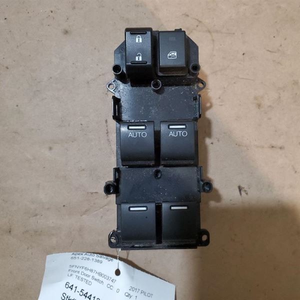 Driver Front Door Switch Driver’s Lock And Window Fits 17-25 RIDGELINE 256056