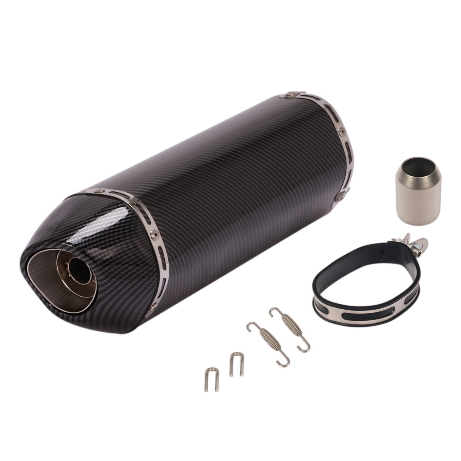 Universal Motorcycle Slip on Exhaust Pipe Muffler Silencer Stainless Tip 38-51mm