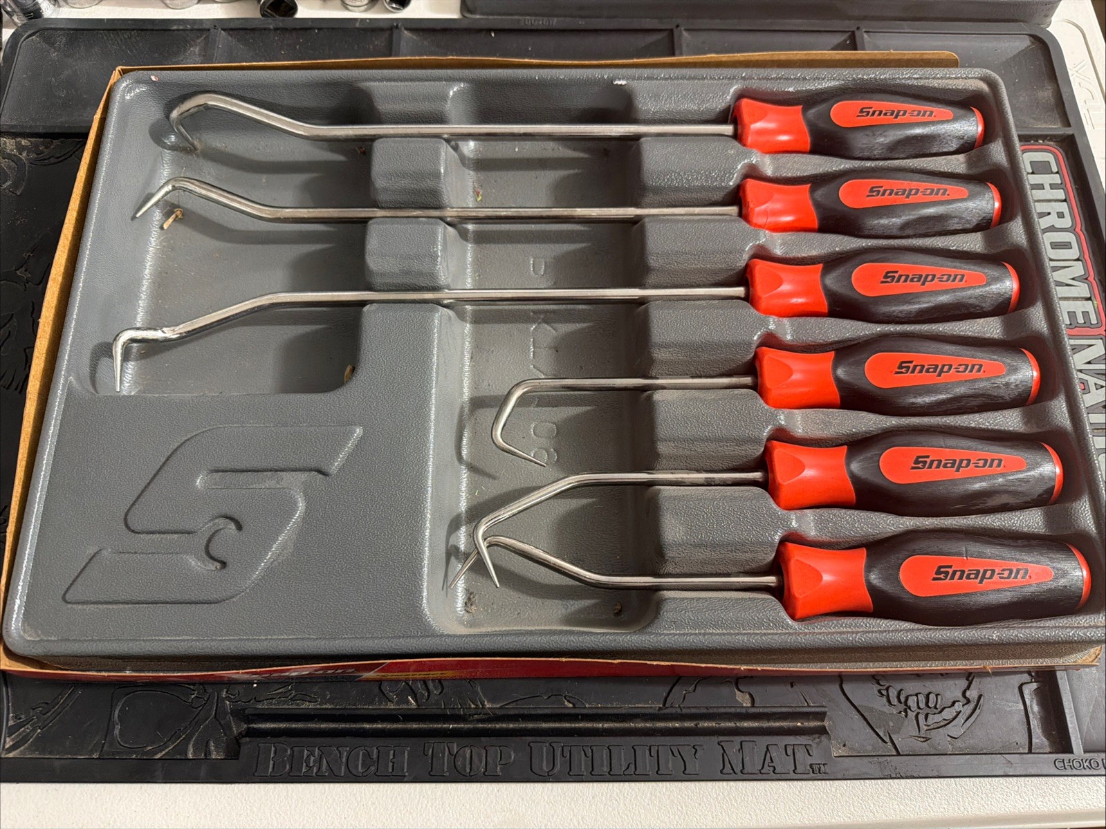 Snap On 6 pc Soft Grip Radiator Hose Pick Set (Orange) Part# SGRHT6BO